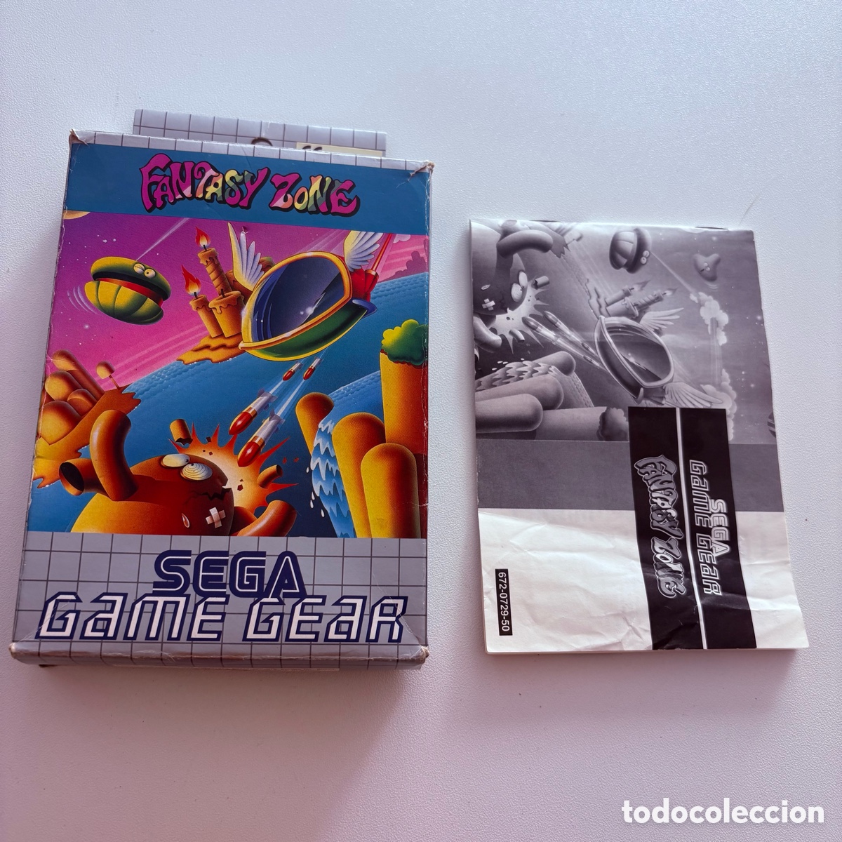 Videojuegos y consolas: Caja y manual de instrucciones del juego Fantasy zone para Sega Game gear