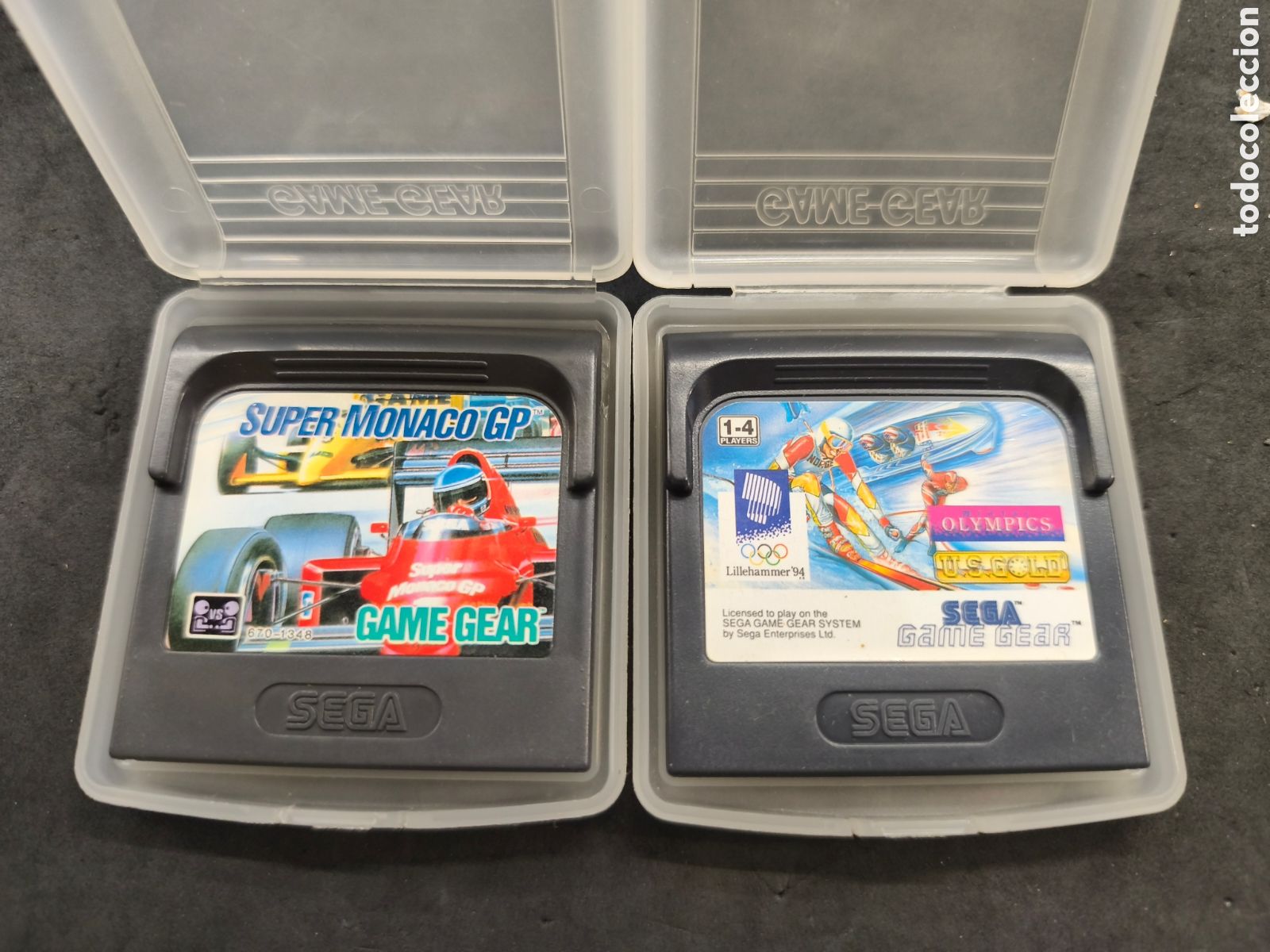 Videojuegos y consolas: 2 juegos Game gear super M&oacute;naco GP, winter olympics