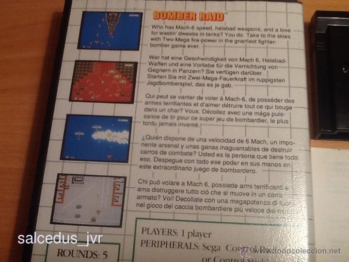 Videojuegos y consolas: Bomber Raid Juego para Sega Master System PAL Completo y en Excelente Estado - Foto 3