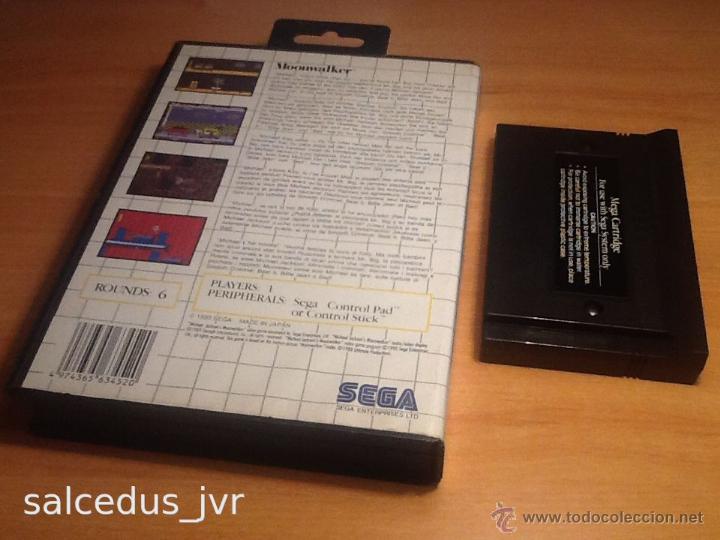 Videojuegos y consolas: Michael Jackson Moonwalker juego para Sega Master System con Caja - Foto 2