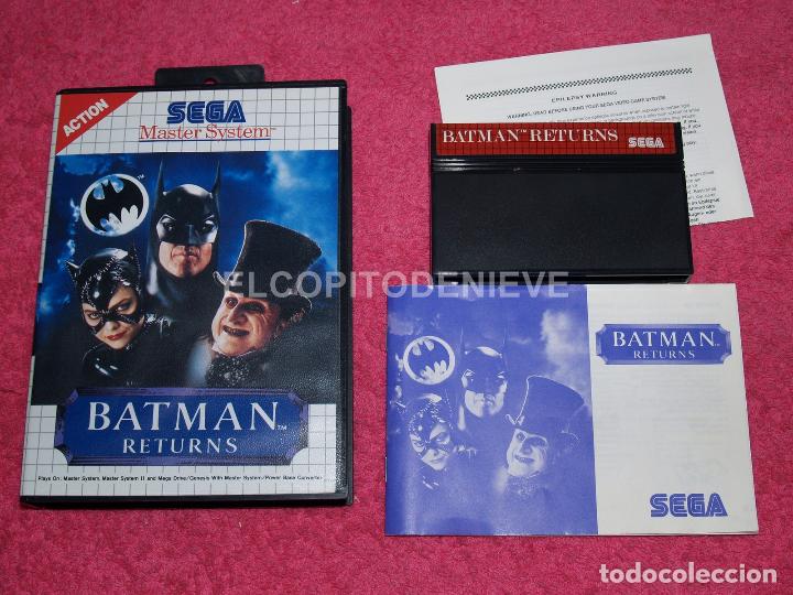Videojuegos y consolas: JUEGO PARA SEGA MASTER SYSTEM BATMAN RETURNS COMO NUEVO COMPLETO - Foto 1