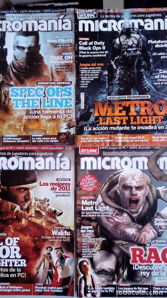 Videojuegos y consolas: MICROMAN&Iacute;A   LOTE DE 4 REVISTAS   2011-2012 - Foto 1