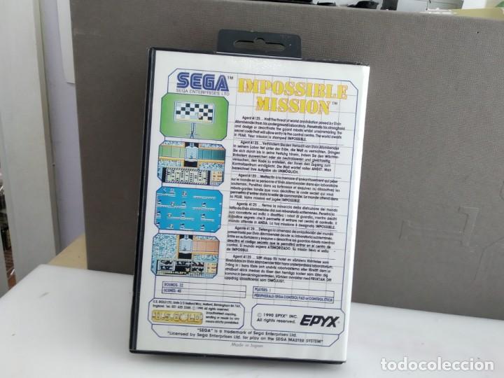 Videojuegos y consolas: ANTIGUO JUEGO PARA MASTER SYSTEM IMPOSIBLE MISSION - Foto 2