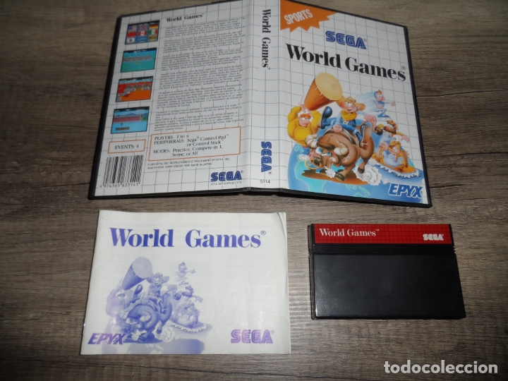 Videojuegos y consolas: SEGA MASTER SYSTEM WORLD GAMES PAL ESP COMPLETO - Foto 1