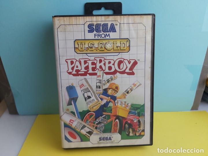 Videojuegos y consolas: ANTIGUO JUEGO EN CAJA PARA SEGA MASTER SYSTEM PAPERBOY - Foto 1