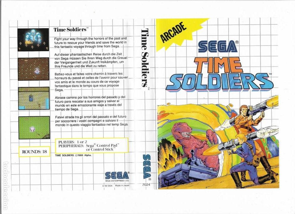 Videojuegos y consolas: TIME SOLDIERS MASTER SYSTEM CARATULA REMPLAZO - Foto 1