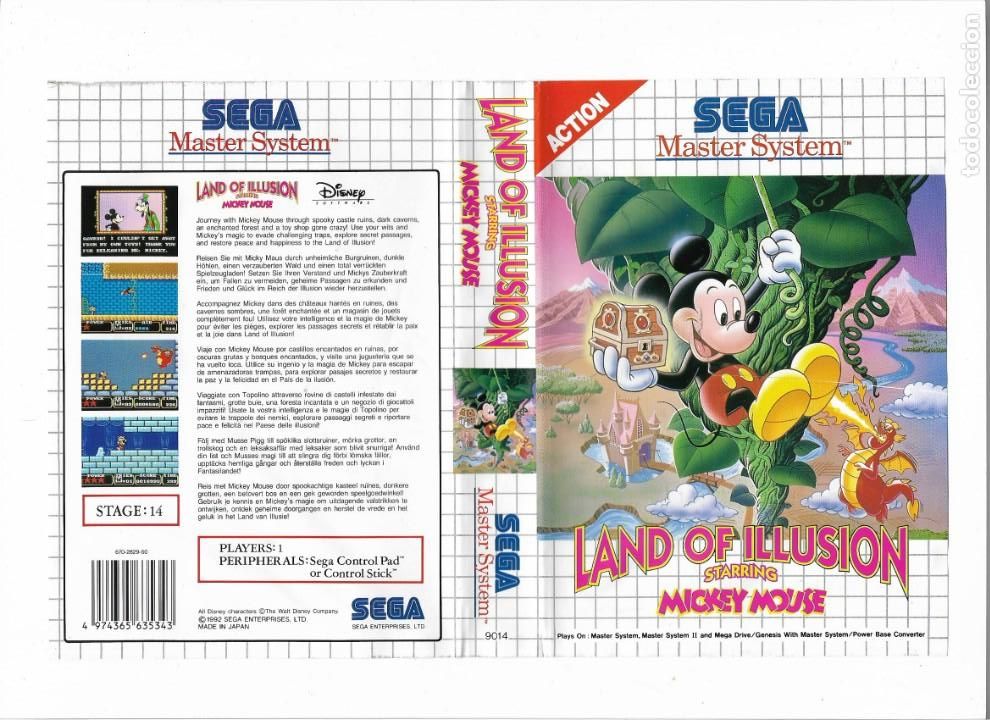 Videojuegos y consolas: LAND OF ILLUSION MASTER SYSTEM CARATULA REMPLAZO - Foto 1