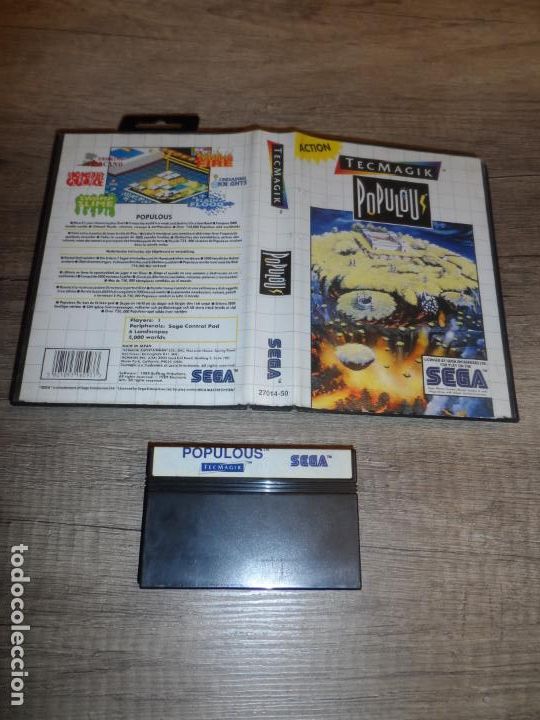 Videojuegos y consolas: SEGA MASTER SYSTEM POPULOUS PAL ESP SIN MANAUAL - Foto 1