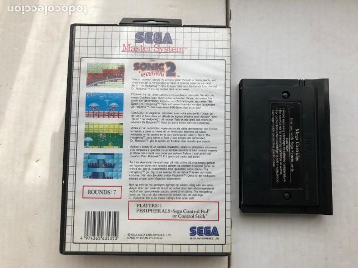 Videojuegos y consolas: SONIC 2 THE HEDGEHOG SEGA MASTER SYSTEM SHOOTING KREATEN - Foto 2