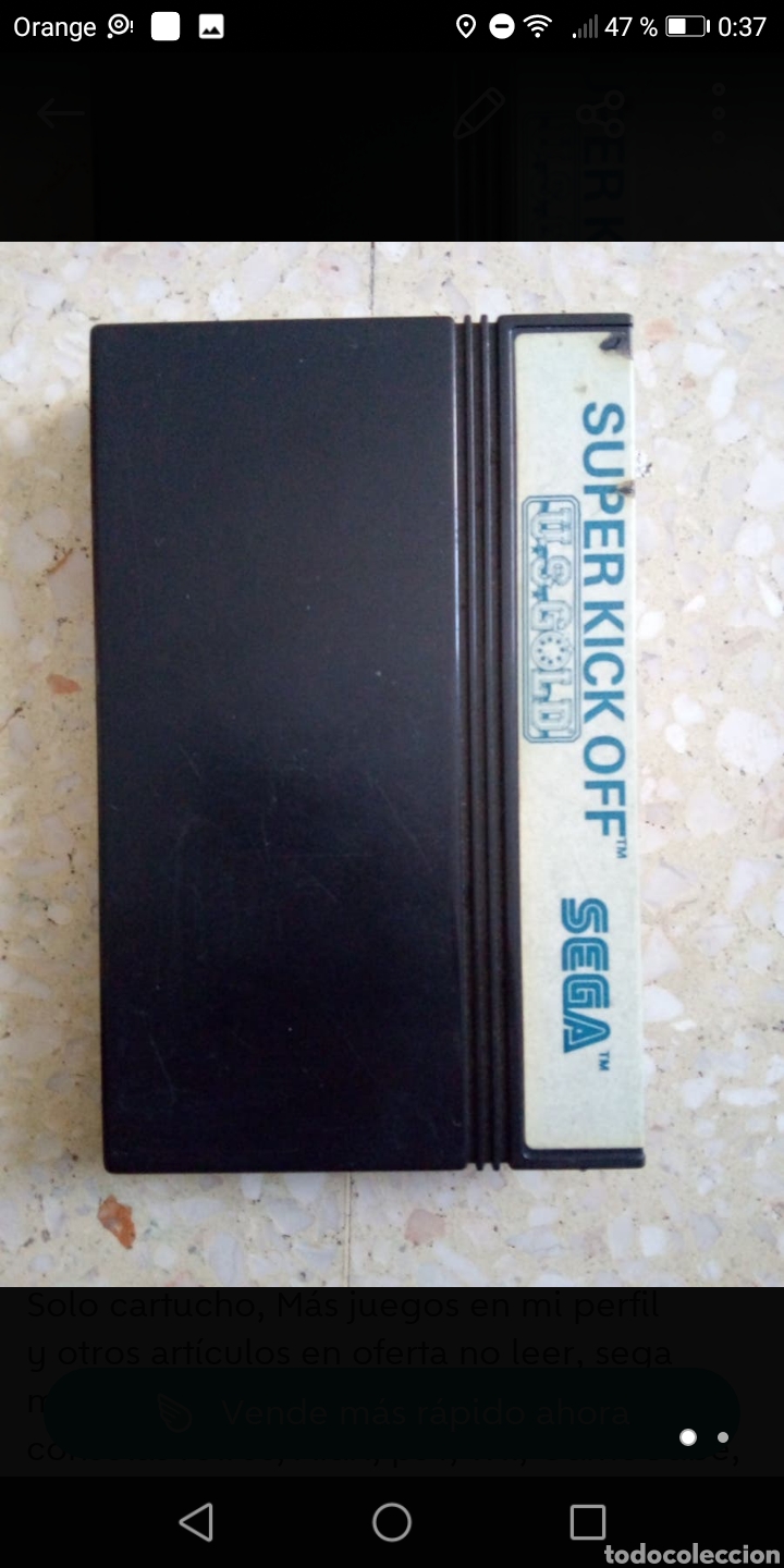 Videojuegos y consolas: Juego Sega master system s&uacute;per kick off Funcionando. - Foto 1