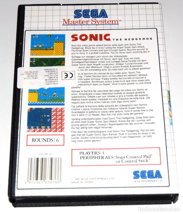 Videojuegos y consolas: Juego Sega Mastersystem Sonic 1 Nuevo - Foto 2