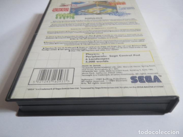 Videojuegos y consolas: TECMAGIK POPULOUS SEGA MASTER SYSTEM 1989 USADO COMPLETO Y FUNCIONA - Foto 5