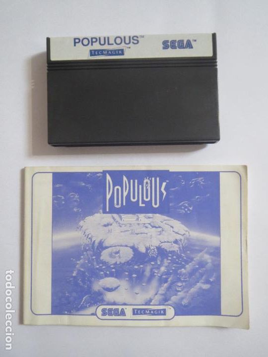 Videojuegos y consolas: TECMAGIK POPULOUS SEGA MASTER SYSTEM 1989 USADO COMPLETO Y FUNCIONA - Foto 9