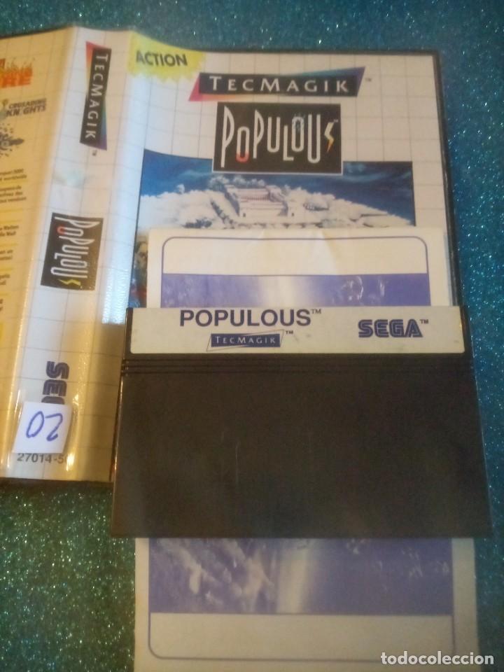 Videojuegos y consolas: Juego master system populous - Foto 1