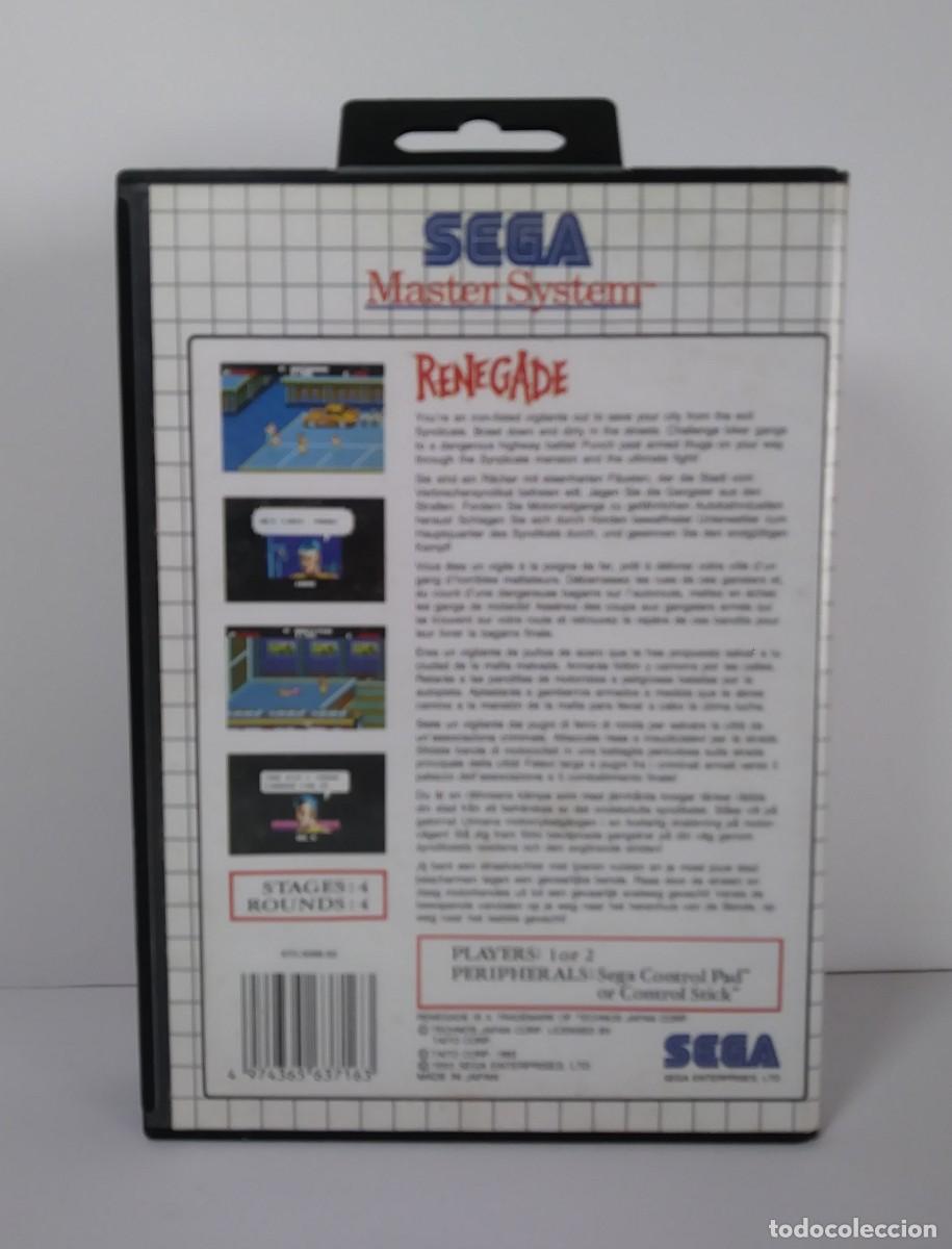 Videojuegos y consolas: RENEGADE MASTER SYSTEM COMPLETO - Foto 3