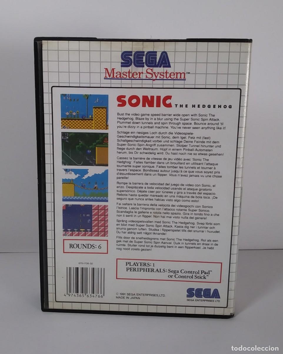 Videojuegos y consolas: SONIC THE HEDGEHOG MASTER SYSTEM SIN MANUAL - Foto 3