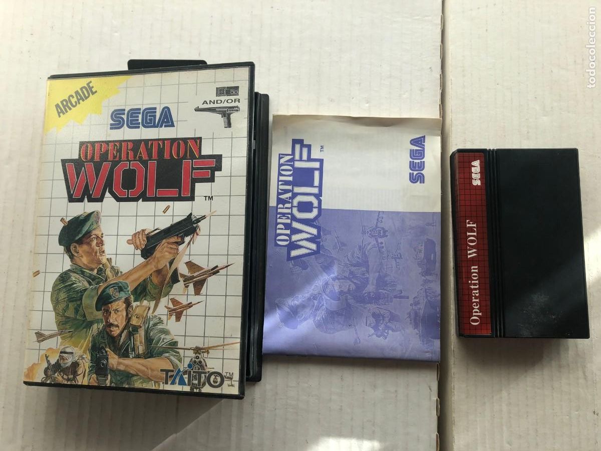 Operation Wolf en boîte et Pistolet Light Phaser - MS - Jeu Occasion