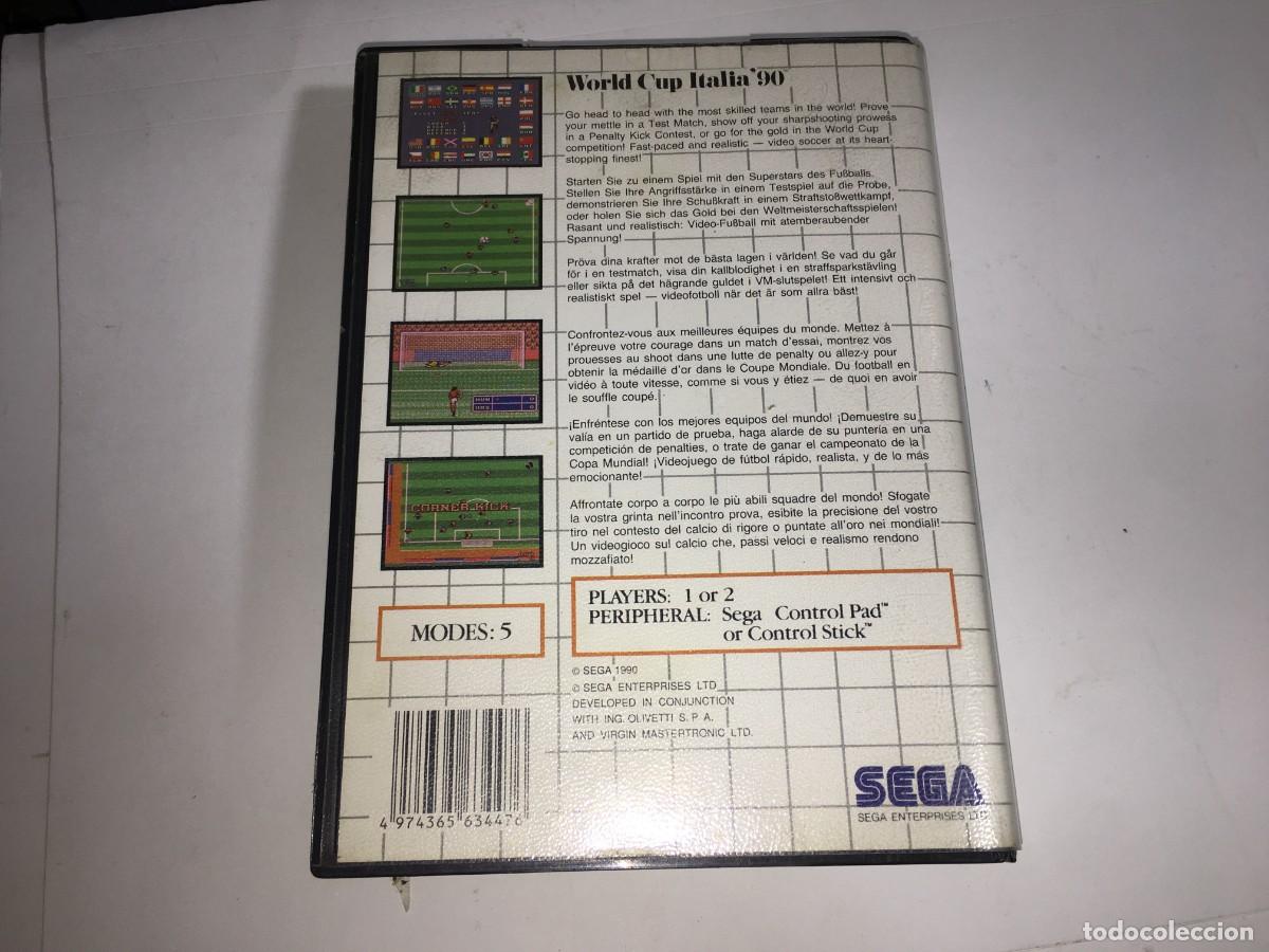Videojuegos y consolas: WORLD CUP ITALIA 90 - SEGA MASTER SYSTEM - Foto 2