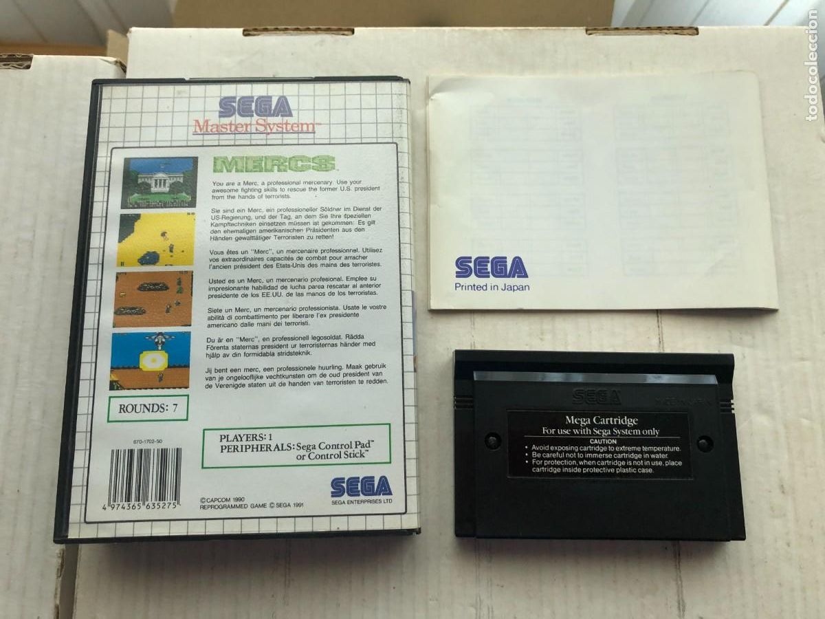 Videojuegos y consolas: MERCS - SEGA MASTER SYSTEM SMS MS KRAETEN - Foto 2