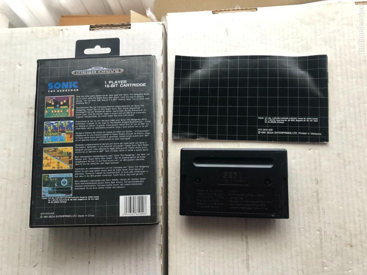 Videojuegos y consolas: SONIC THE HEDGEHOG - SEGA MASTER SYSTEM SMS MS KREATEN - Foto 2