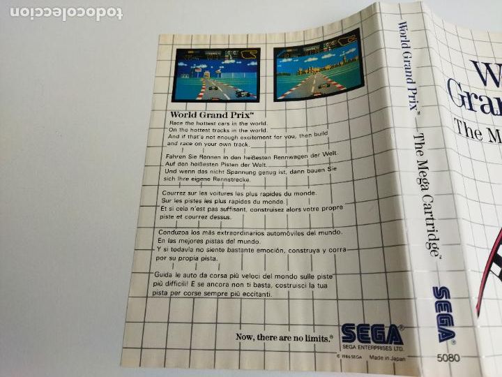Videojuegos y consolas: WORLD GRAND PRIX - MASTER SYSTEM - SEGA MASTERSYSTEM - CARATULA E INSTRUCCIONES - Foto 4