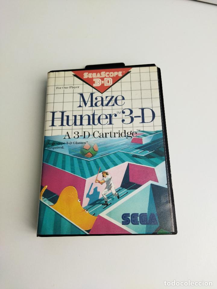 Videojuegos y consolas: MAZE HUNTER 3D 3-D - MASTER SYSTEM - SEGA MASTERSYSTEM - CAJA Y CARTUCHO - FUNCIONANDO - Foto 2