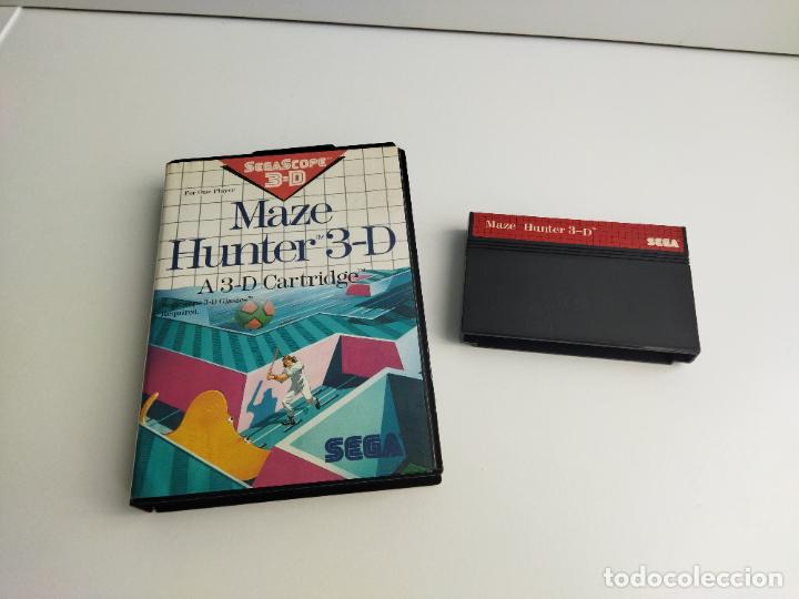 Videojuegos y consolas: MAZE HUNTER 3D 3-D - MASTER SYSTEM - SEGA MASTERSYSTEM - CAJA Y CARTUCHO - FUNCIONANDO - Foto 1