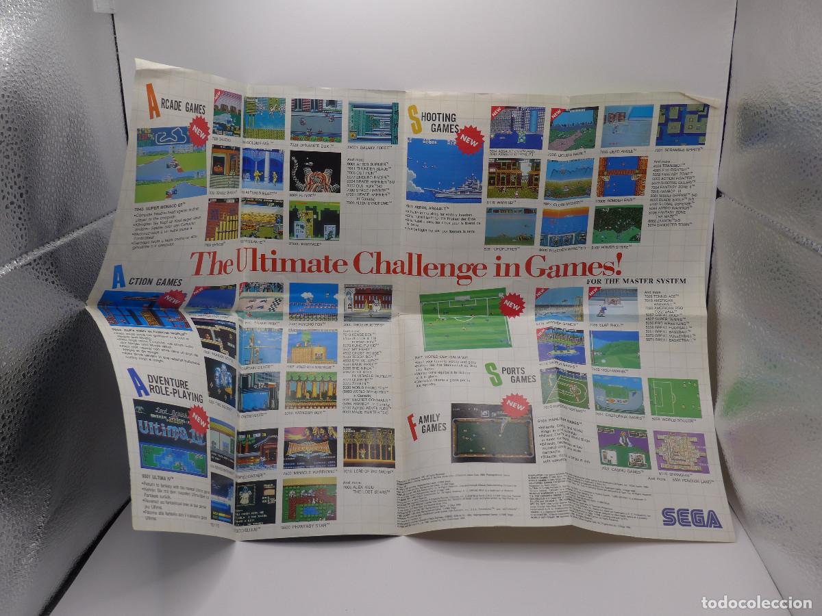 Videojuegos y consolas: CATALOGO POSTER THE SEGA GAMES CONSOLE FOR THE MASTER SYSTEM - Foto 1