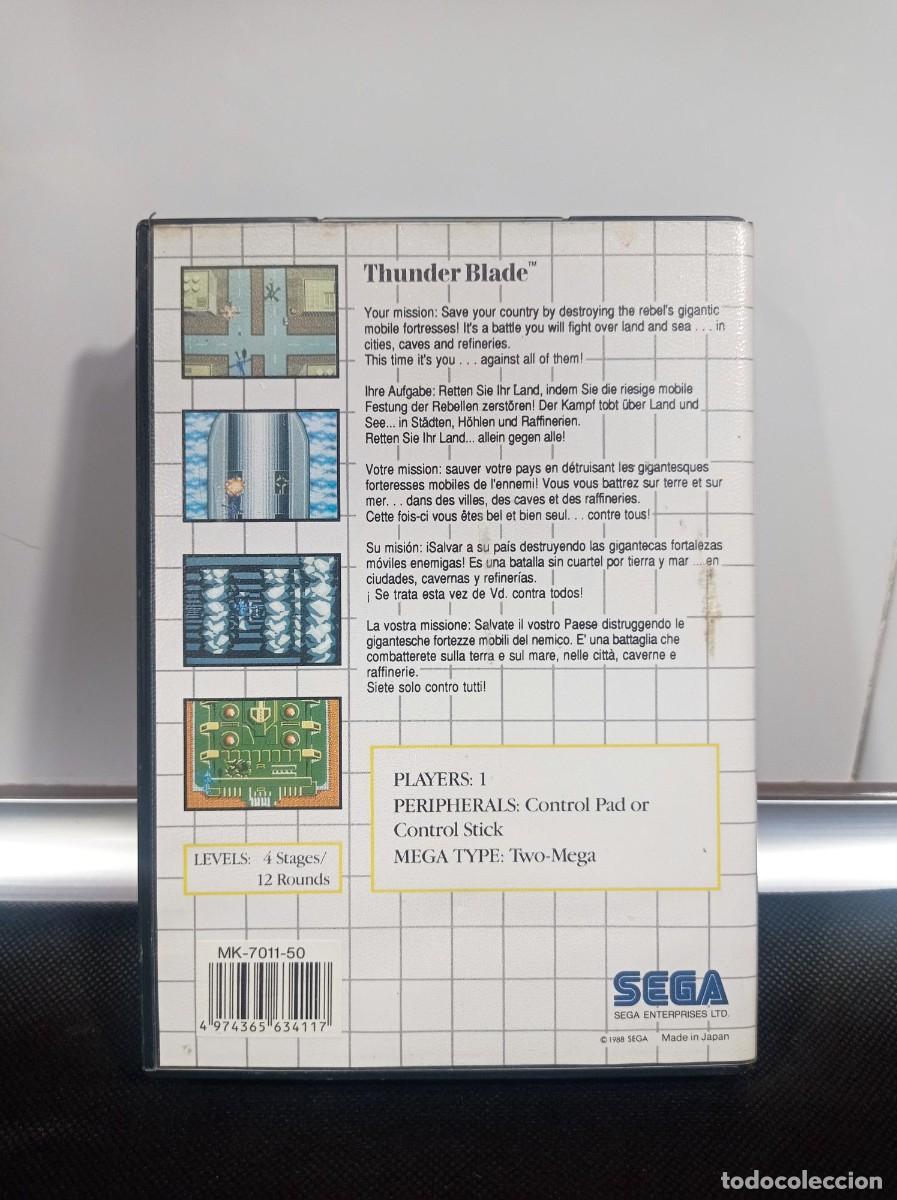 Videojuegos y consolas: JUEGO CARTUCHO SEGA MASTER SYSTEM: THUNDER BLADE - Foto 2