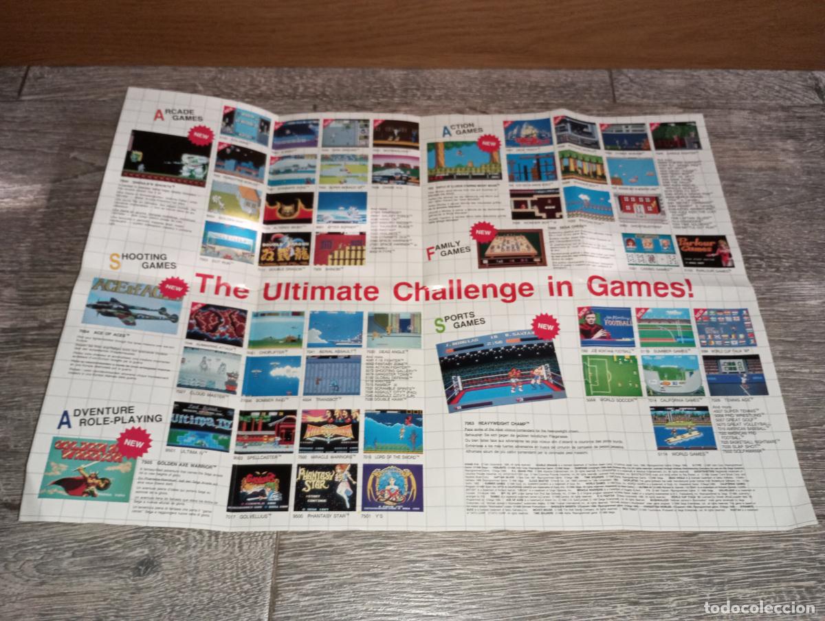 Videojuegos y consolas: Catalago Despegable Sega Master System I Y II - Foto 2