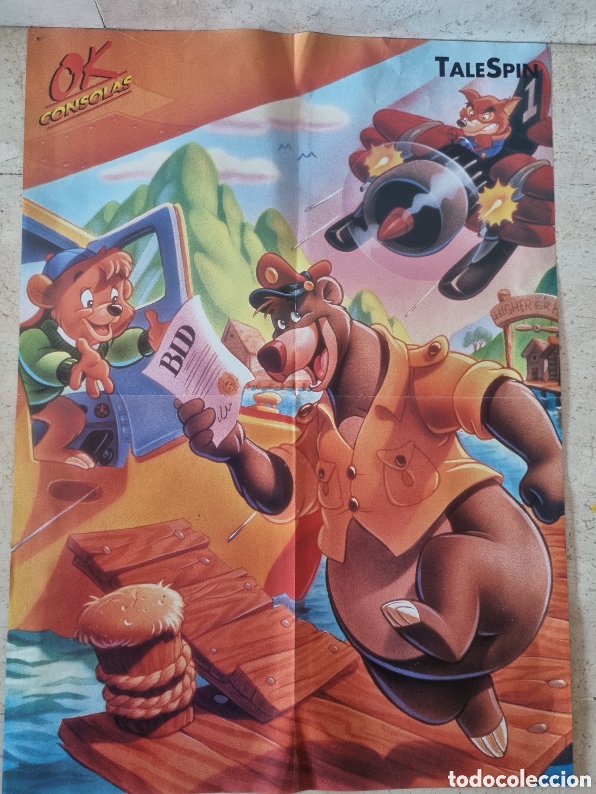 Videojuegos y consolas: Antiguo p&oacute;ster chuck rock do le cara de sega - Foto 2