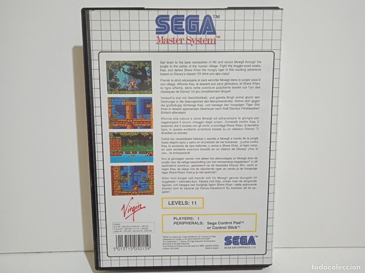 Videojuegos y consolas: El Libro De La Selva - Master System - PAL - Edicion Muy Rara Con Fallo De Impresion - Foto 2