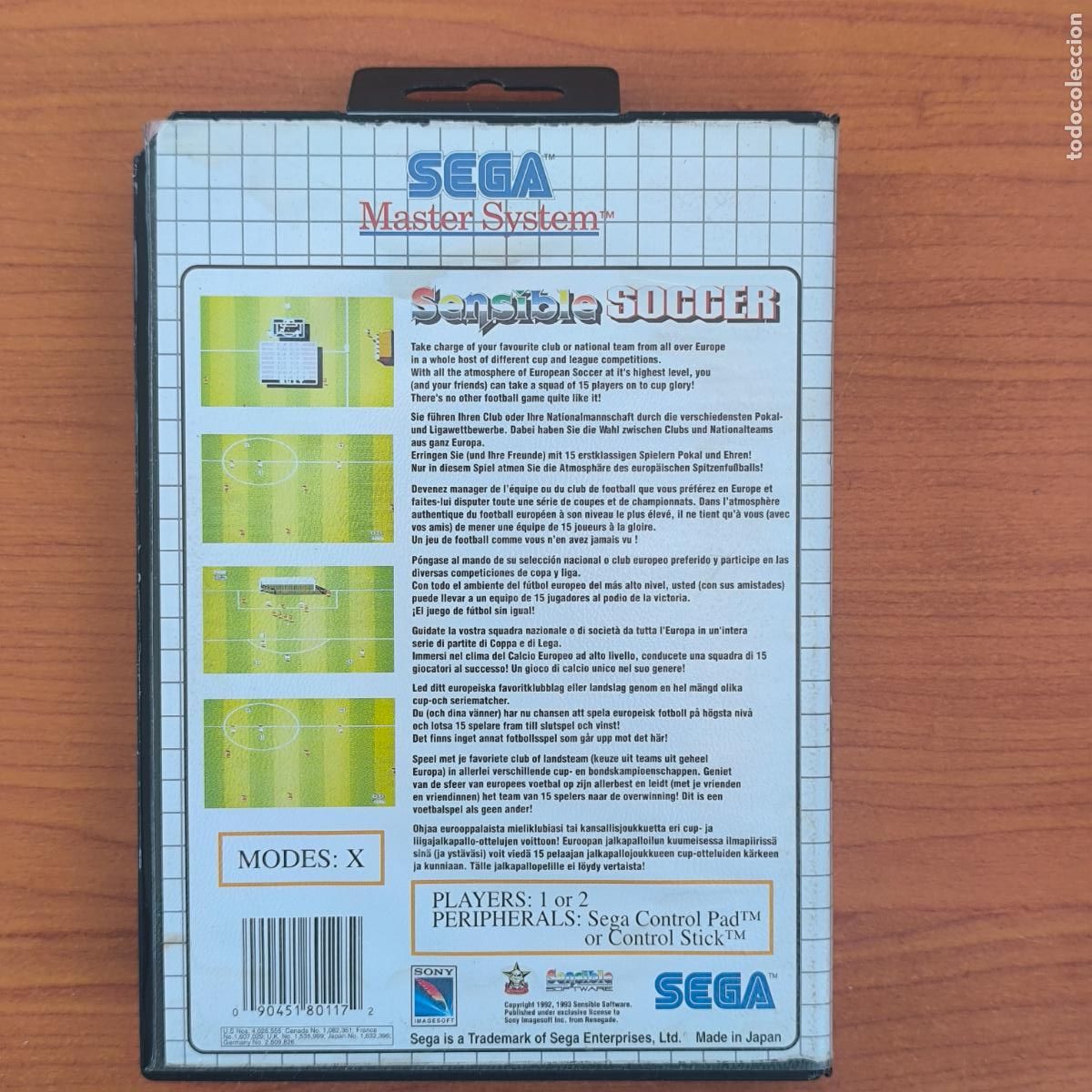 Videojuegos y consolas: Sensible Soccer Master System, completo - Foto 3