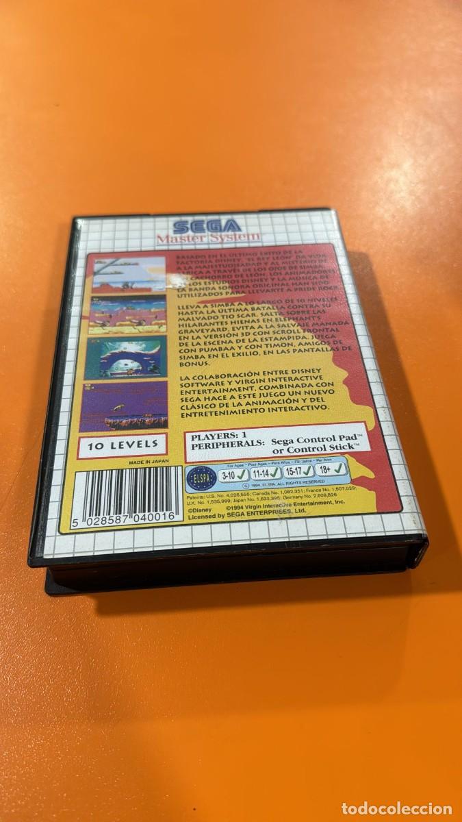 Videojuegos y consolas: El rey Le&oacute;n - Sega Master System PAL Espa&ntilde;ol - Foto 2