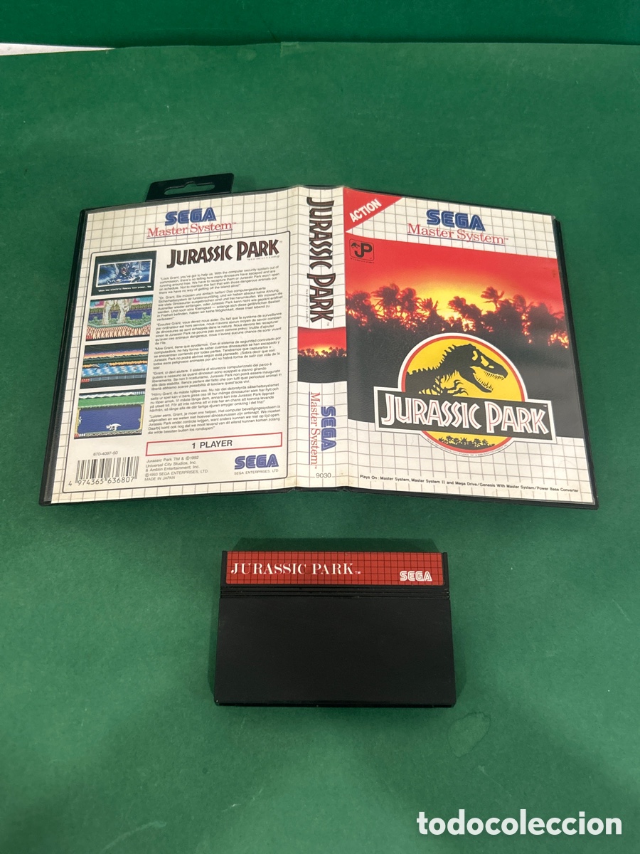 Videojuegos y consolas: JUEGO JURASSIC PARK SEGA MASTER SYSTEM - Foto 1