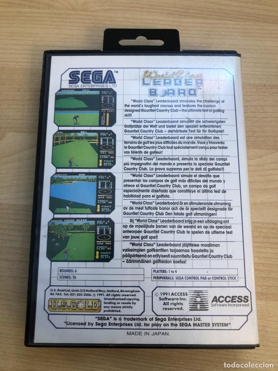 Videojuegos y consolas: World Class Leader Board Sega Master System Pal Espa&ntilde;a Completo Original - Foto 2