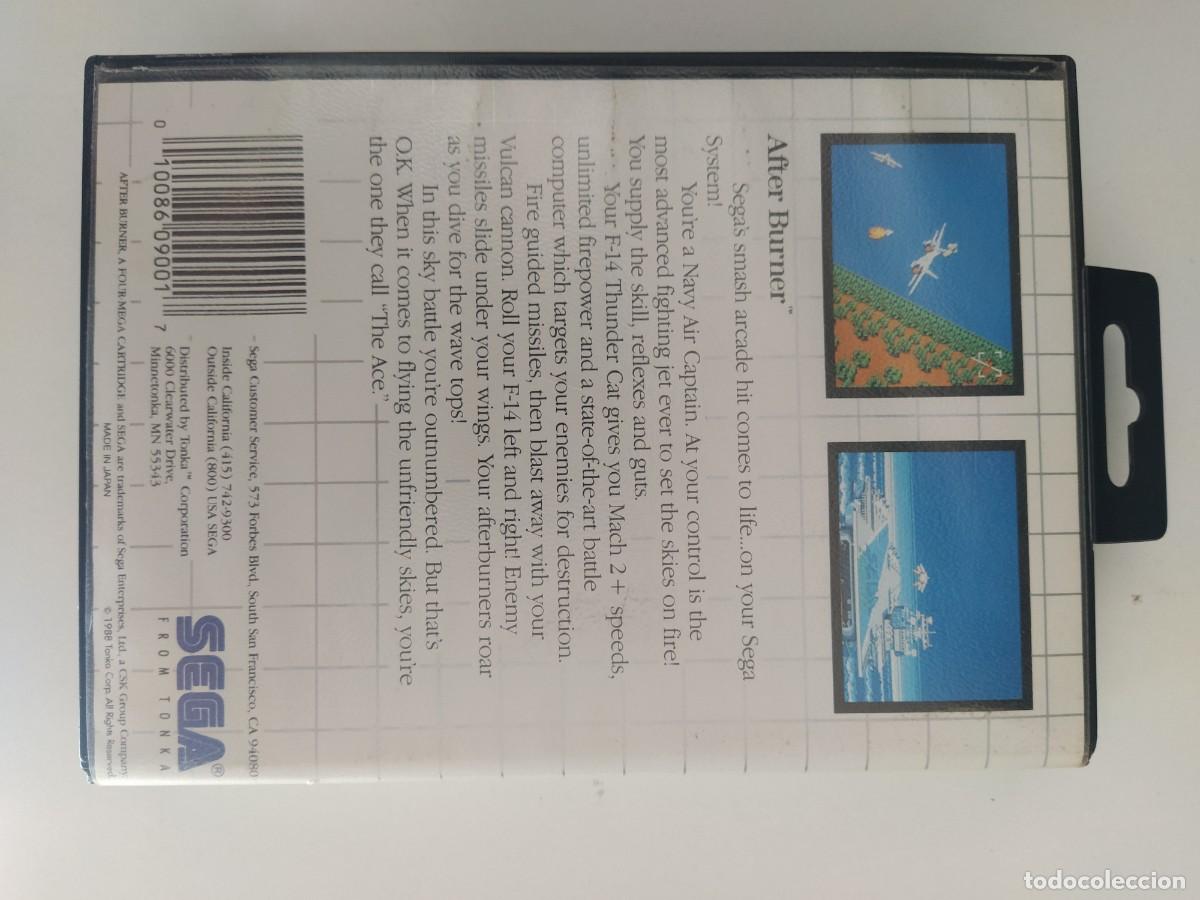 Videojuegos y consolas: AFTER BURNER SEGA MASTER SYSTEM COMPLETO ORIGINAL - Foto 2