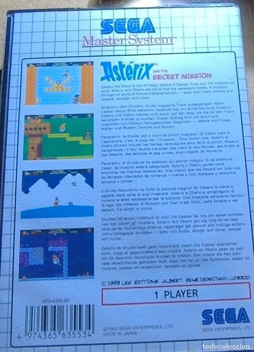 Videojuegos y consolas: ASTERIX AND THE SECRET MISSION SEGA MASTER SYSTEM - Foto 5
