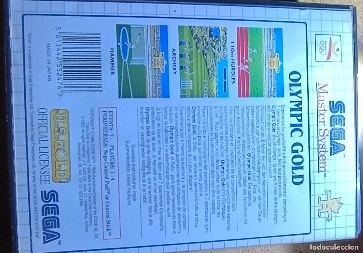 Videojuegos y consolas: Olympic Gold Barcelona 92 Sega Master System - Foto 5