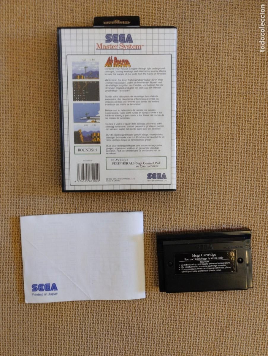 Videojuegos y consolas: Juego Sega Master System Air Rescue - Foto 3