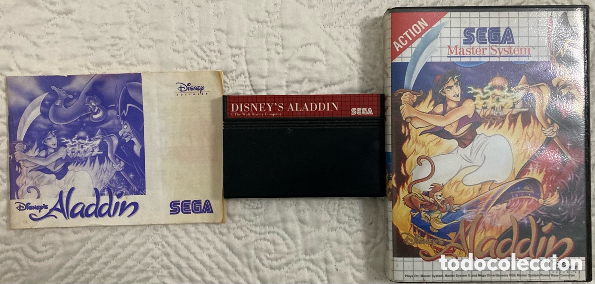 Videojuegos y consolas: Sega m&aacute;ster System Aladdin. Nuevo. Completo. - Foto 1