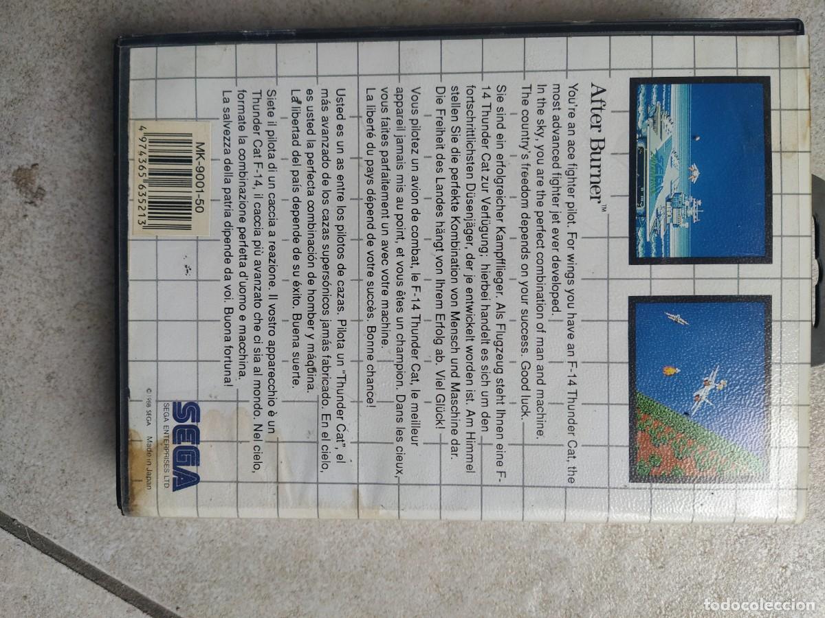 Videojuegos y consolas: AFTER BURNER SEGA MASTER SYSTEM ORIGINAL SIN MANUAL - Foto 3
