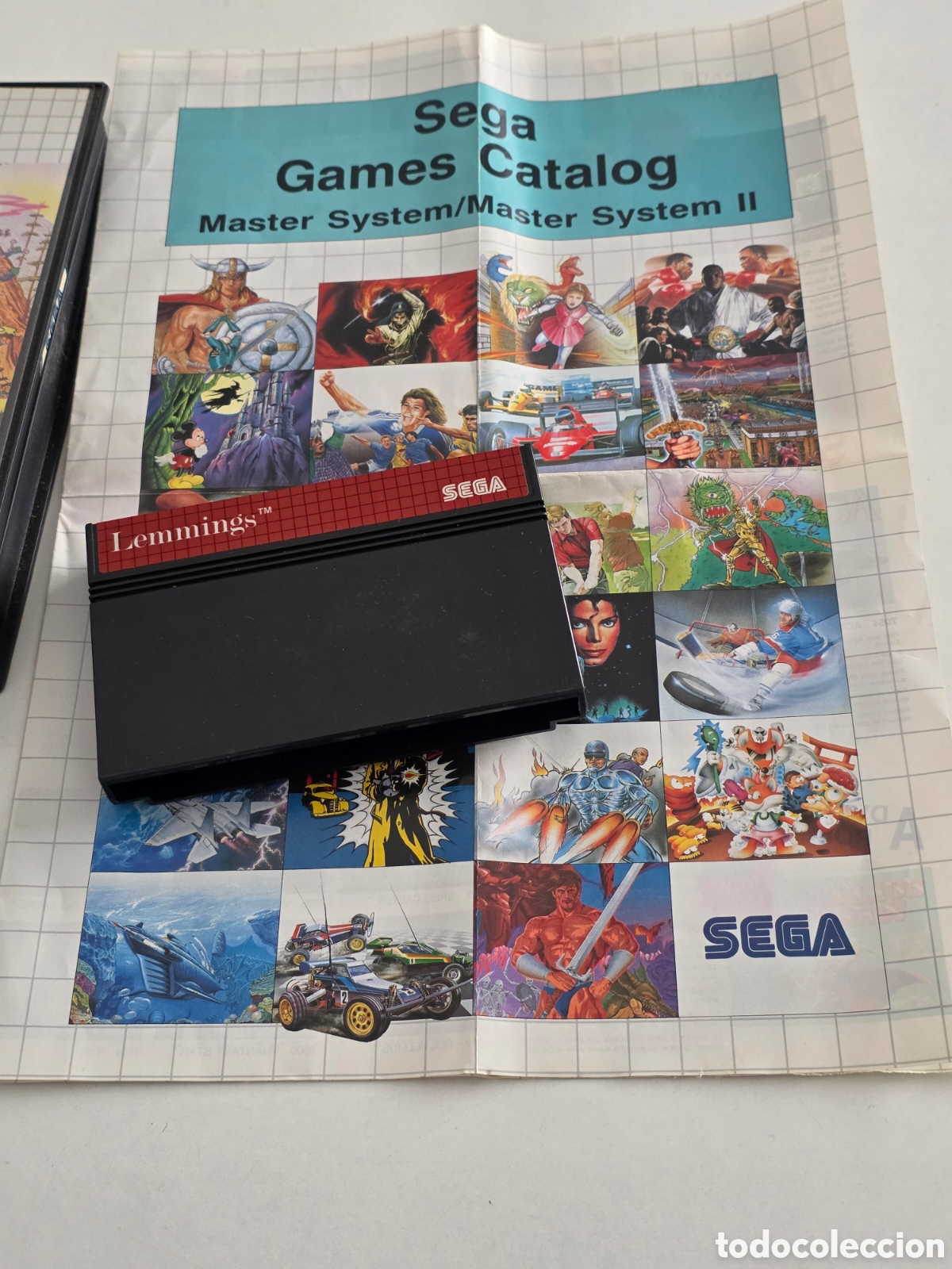 Videojuegos y consolas: Lemmings Sega Master System completo con caja y cat&aacute;logo original - Foto 2