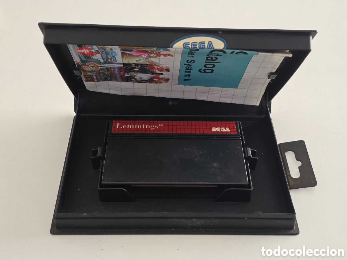 Videojuegos y consolas: Lemmings Sega Master System completo con caja y cat&aacute;logo original - Foto 3
