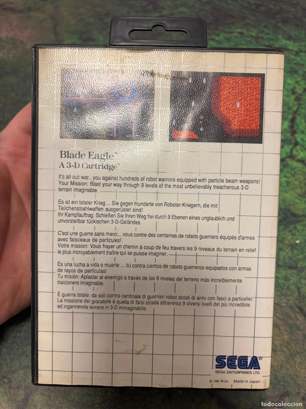 Videojuegos y consolas: Blade Eagle 3d 3-D Sega master system MS - Pal - Foto 6