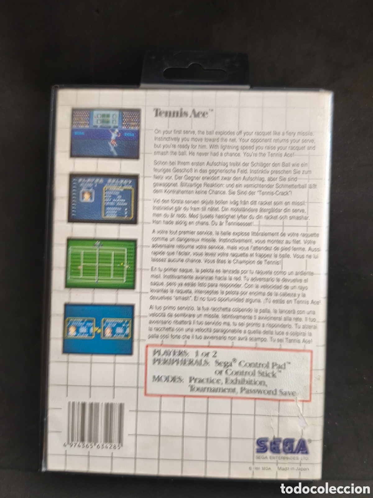 Videojuegos y consolas: Sega Master system Tennis Ace - Foto 2