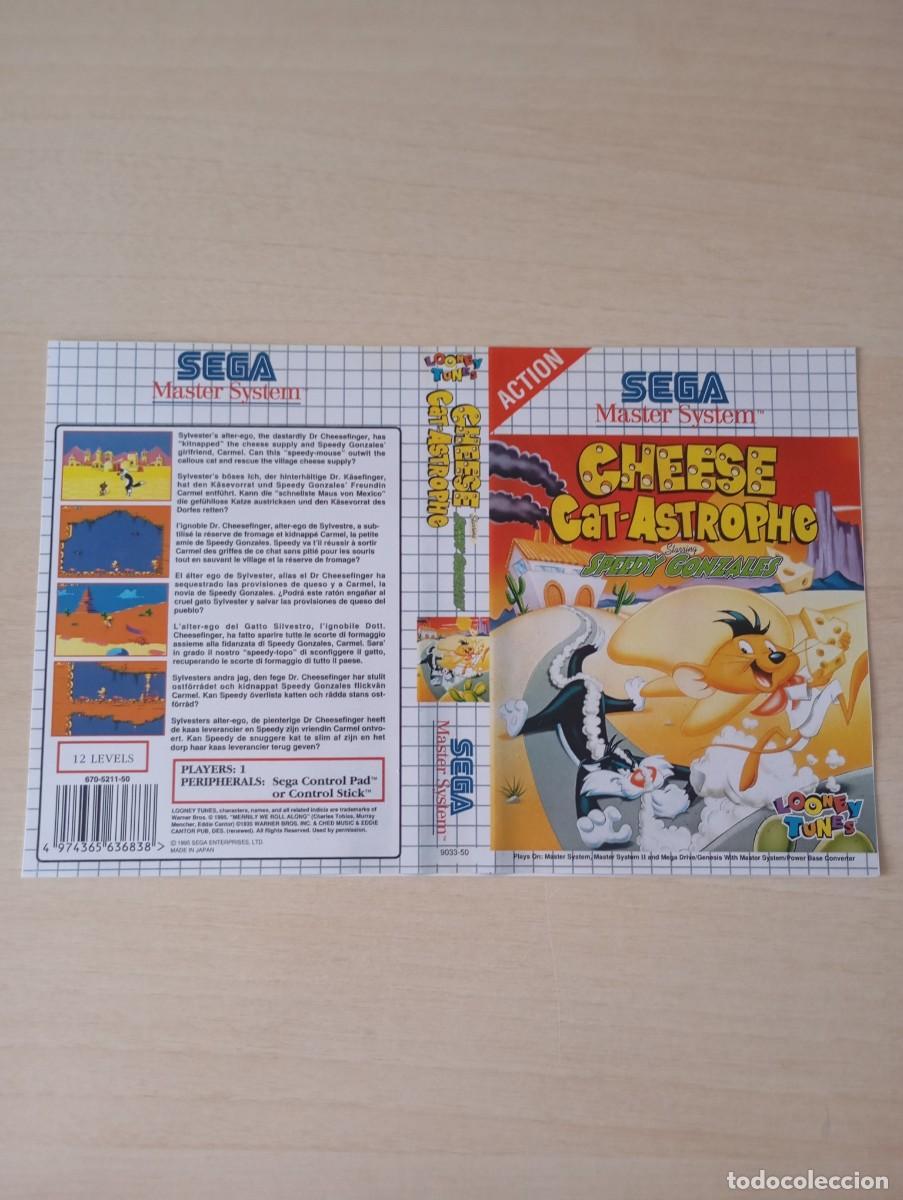 Videojuegos y consolas: Portada Sega Master System Cheese Cat-Astrophe - Foto 1