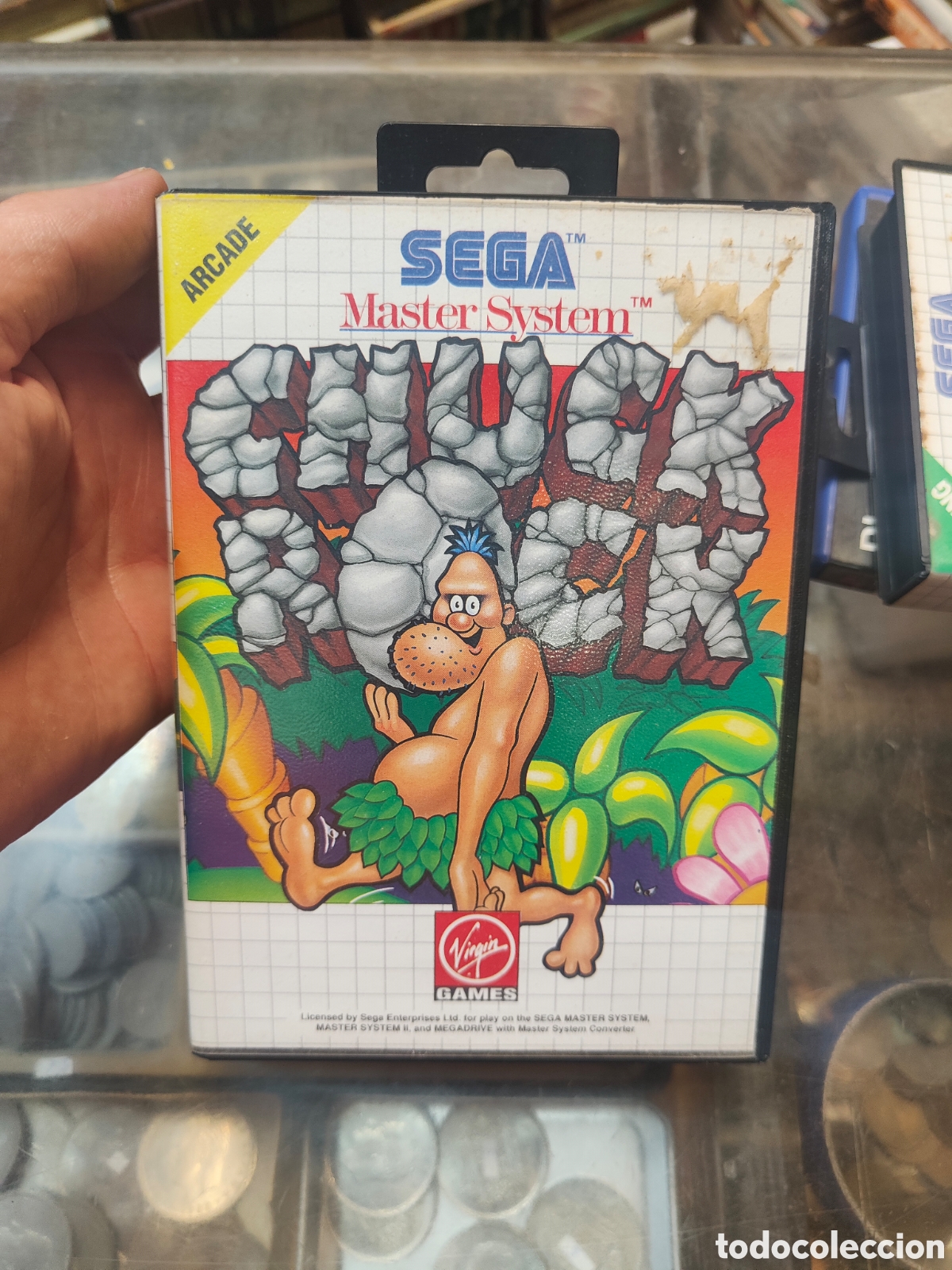 Videojuegos y consolas: Video juego Chuck rock m&aacute;ster system - Foto 1