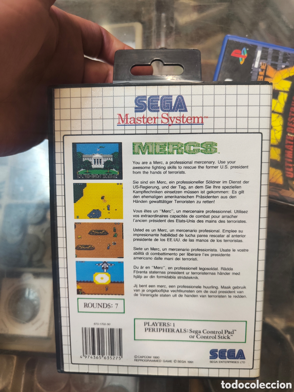 Videojuegos y consolas: Video juego mercs m&aacute;ster system - Foto 3