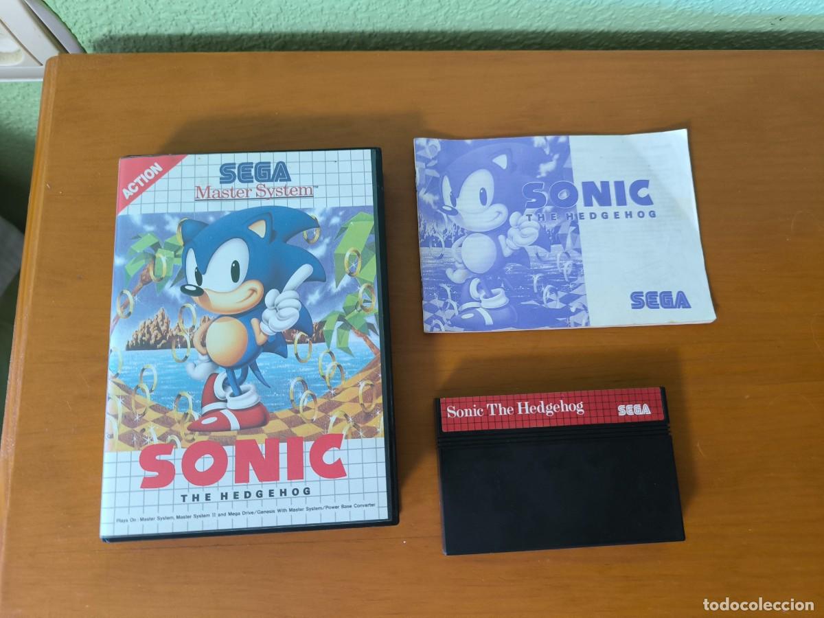Videojuegos y consolas: SEGA Master System: Sonic The Hedgehog. Completo con Caja y Manual (Peque&ntilde;o Roto)